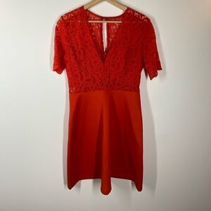 Alexa Admore Coral Lace Dress